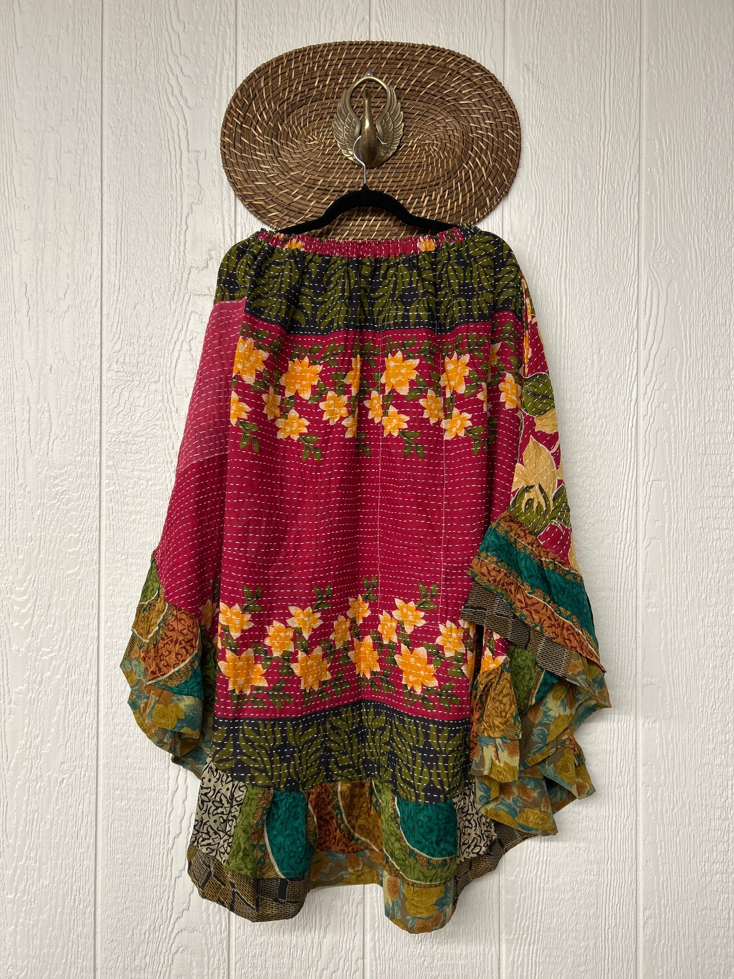 Pareo Kantha Wild Rose Skirt 0426 035