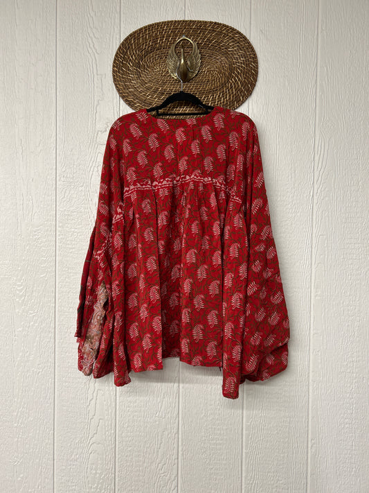 Crepe Sari Bell Sleeve Gold Dust Crop 0826 240