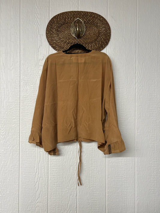 Crepe Sari Bell Sleeve Butterfly Top 0326 239