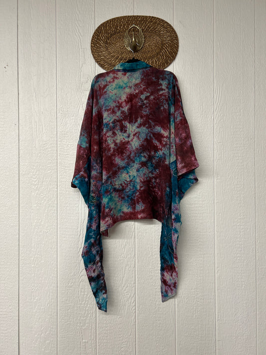 Crepe Sari Summer Nirvana Button Down 0626 148
