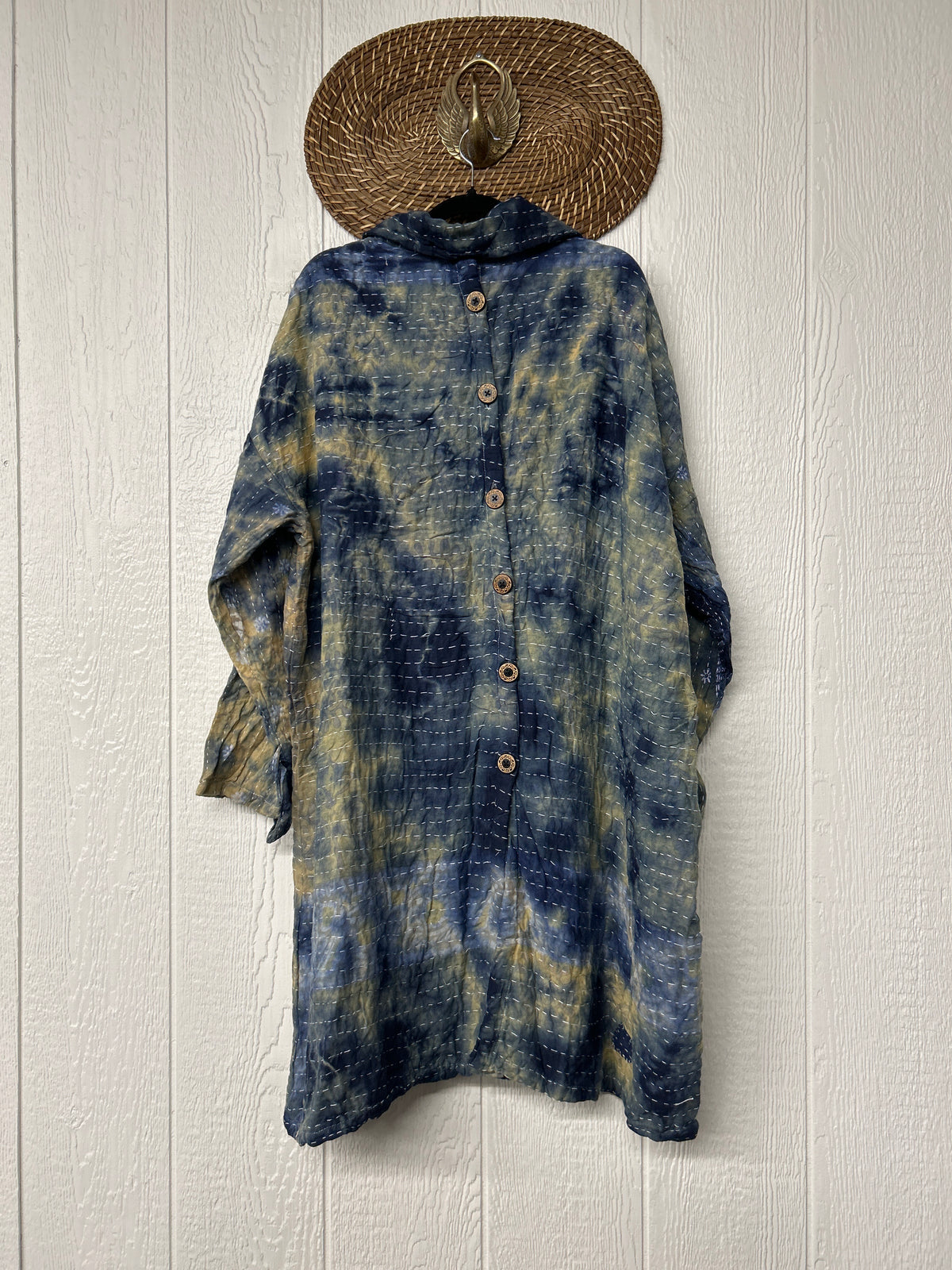 Aura Edit Koverlet Button Down Trench Coat 1026 038