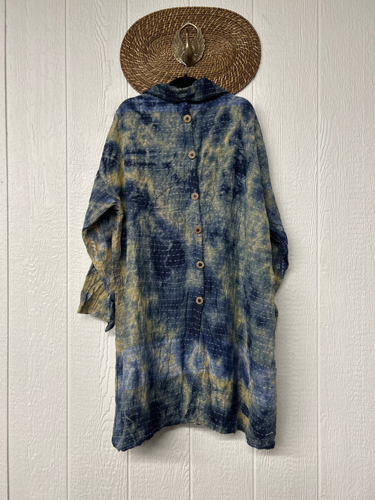 Aura Edit Koverlet Button Down Trench Coat 1026 038