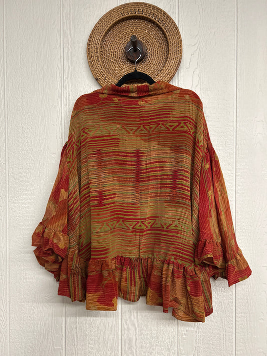 Crepe Sari Wild Rose Top 1225 015