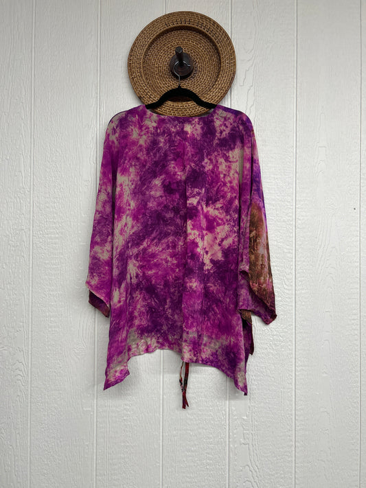Crepe Sari Hi Lo Butterfly Top 0726 062