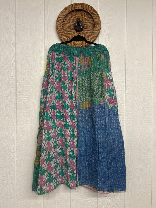 Pareo Kantha Butterfly Cargo Skirt 0426 208