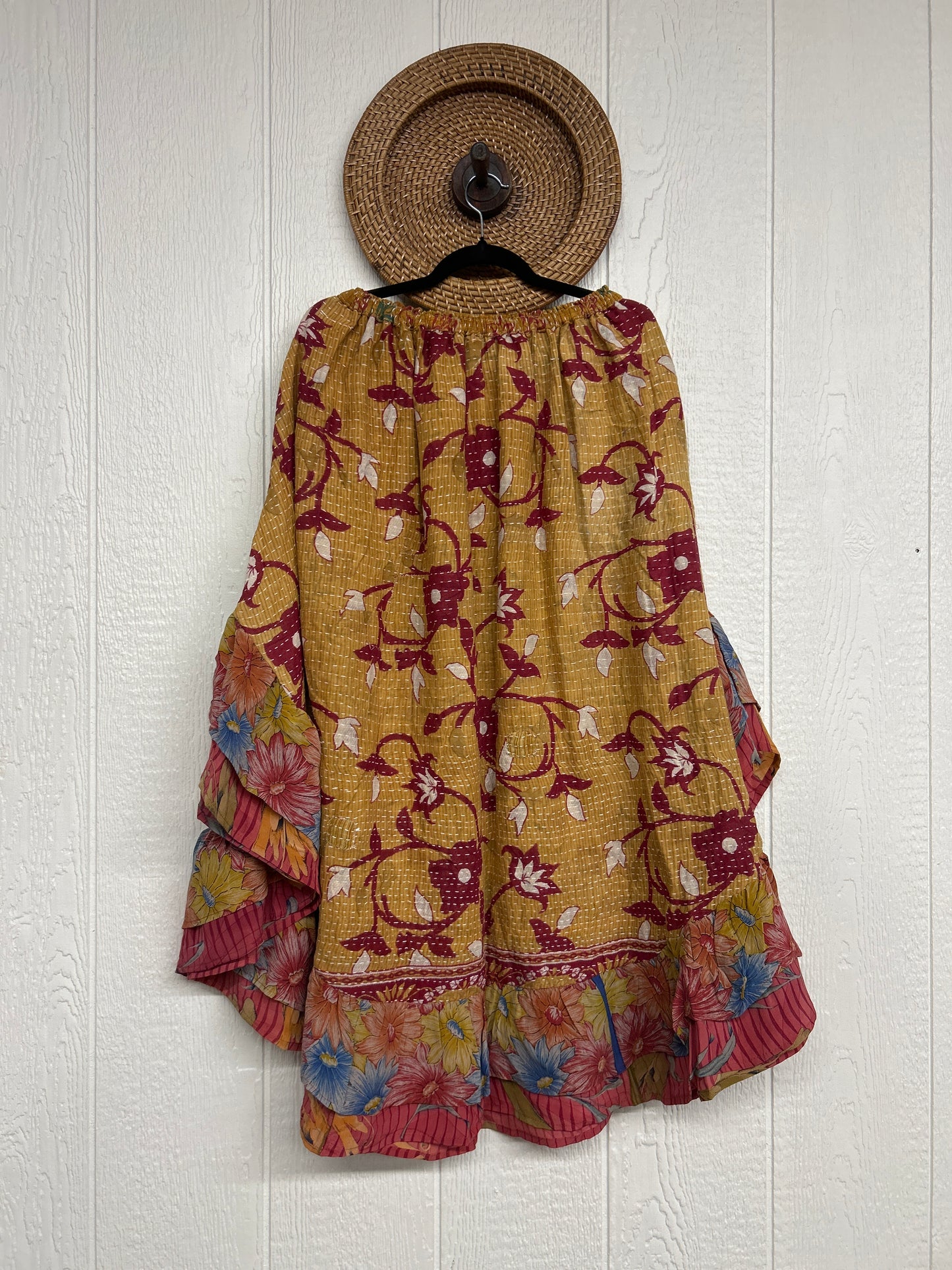 Pareo Kantha Wild Rose Skirt 0426 130