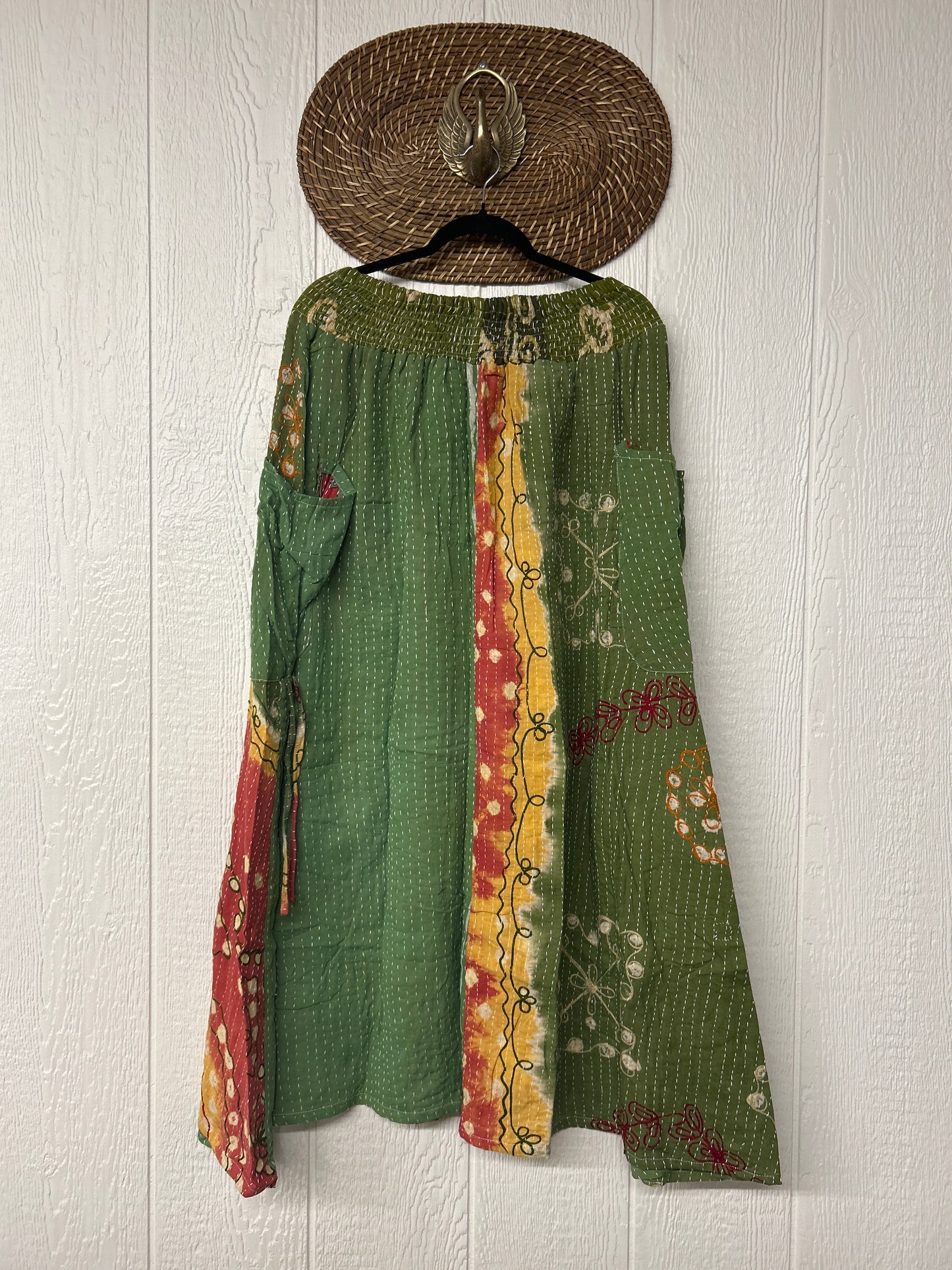 Pareo Kantha Butterfly Cargo Skirt 0426 122