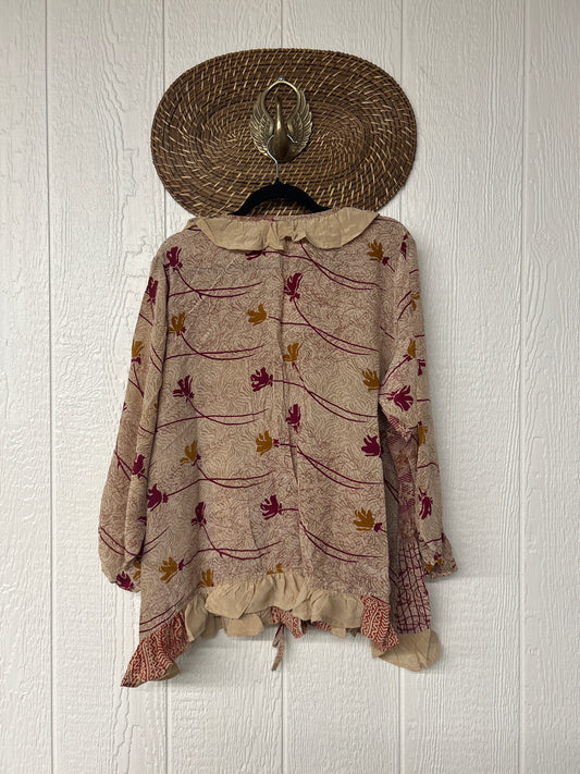 Crepe Sari Ruffle Daisy Blouse 0226 217