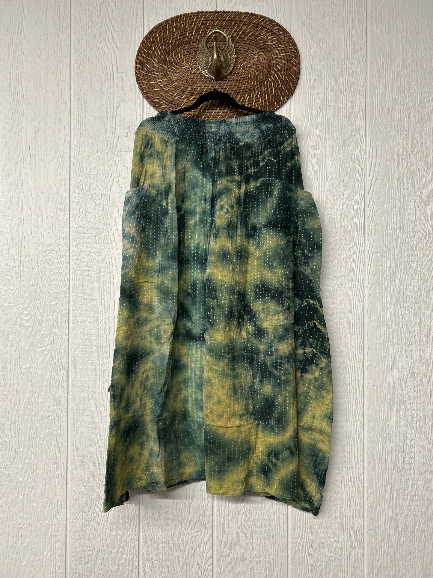 Pareo Kantha Butterfly Cargo Skirt 0526 017