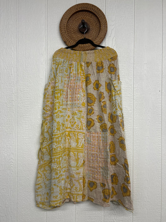 Pareo Kantha Butterfly Cargo Skirt 0426 226