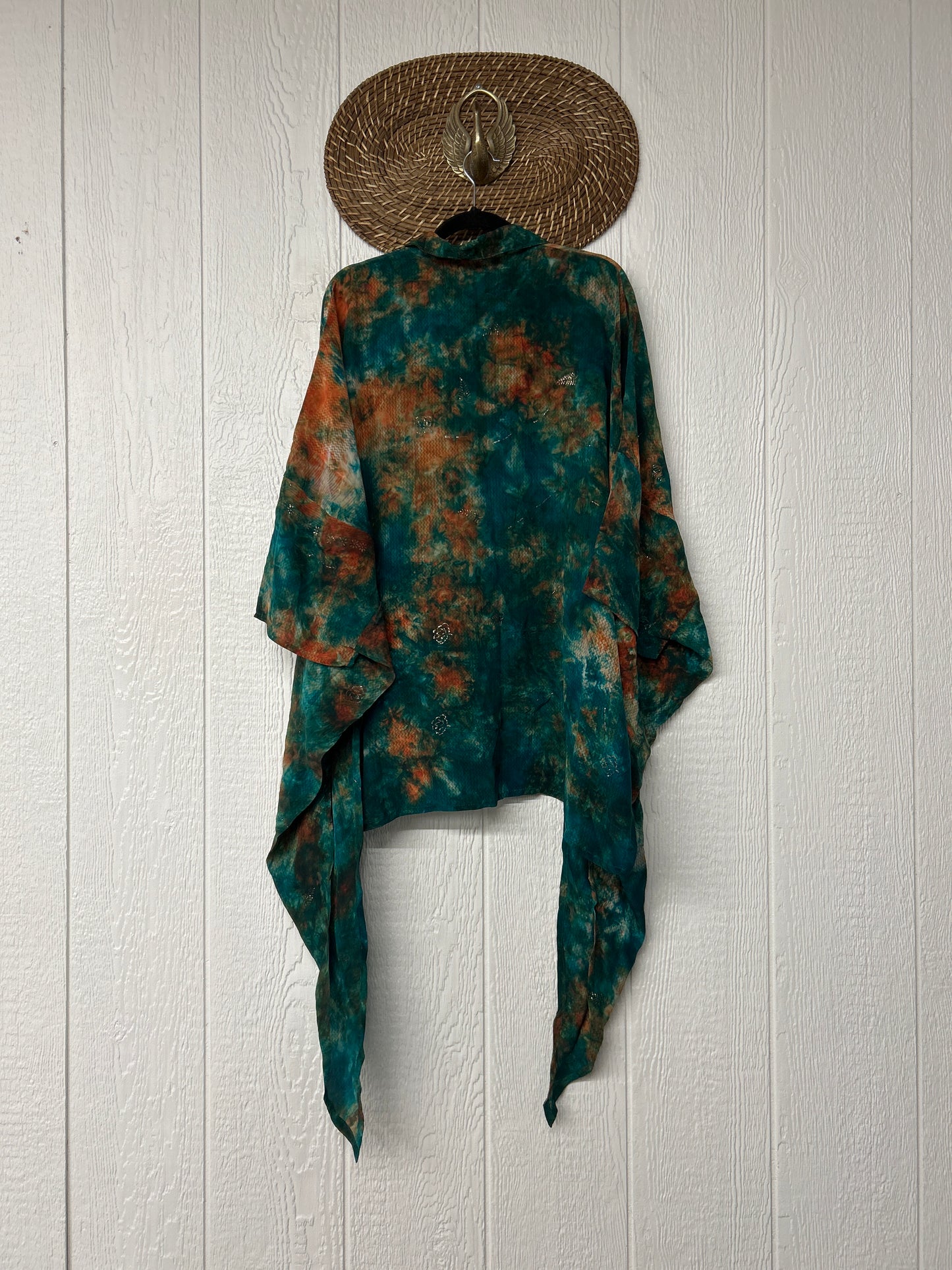 Crepe Sari Summer Nirvana Button Down 0626 005