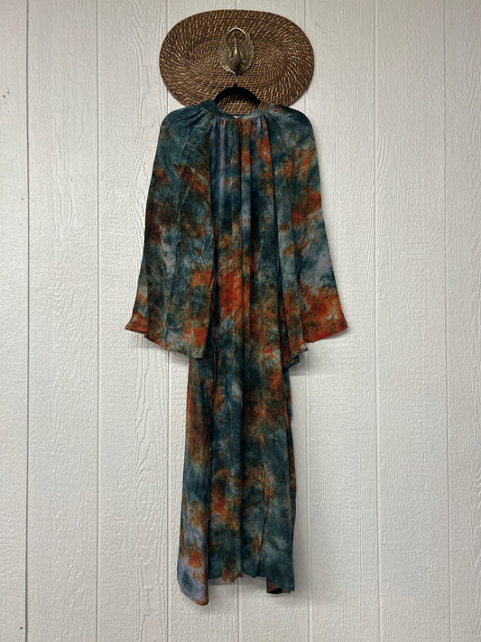 Crepe Sari Woodstock Duster Dress 0226 059