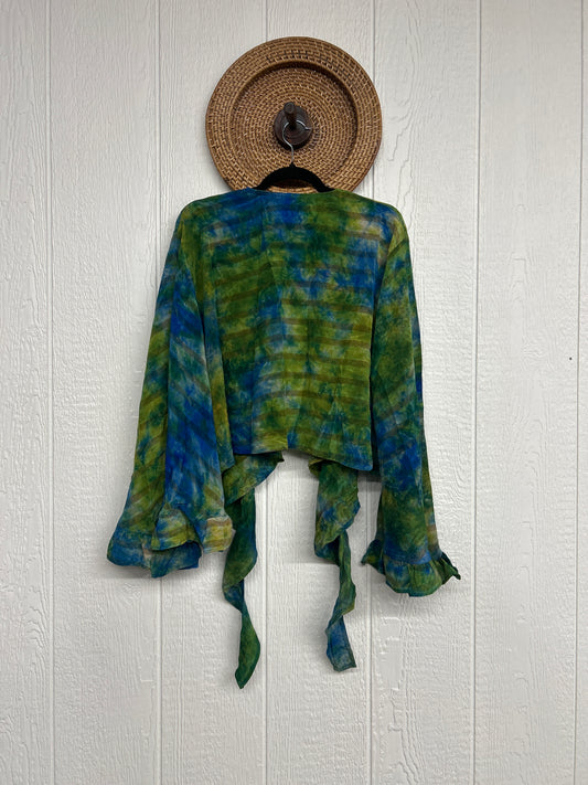 Crepe Sari Zeppelin Crop Shrug 0426 162