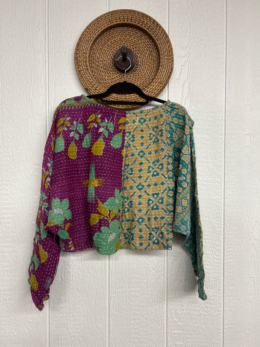 Pareo Kantha In Bloom Cropped Pullover 0326 018