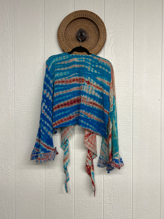 Crepe Sari Zeppelin Crop Shrug 0426 097