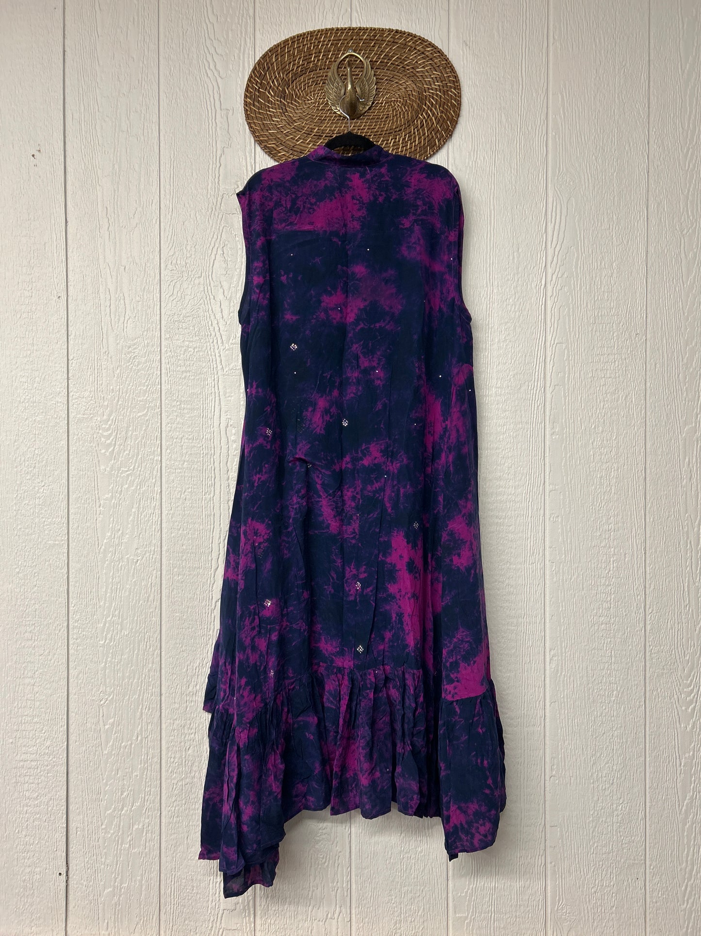 Crepe Sari Summer Dahlia Duster 0726 003