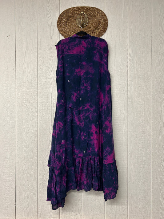 Crepe Sari Summer Dahlia Duster 0726 003