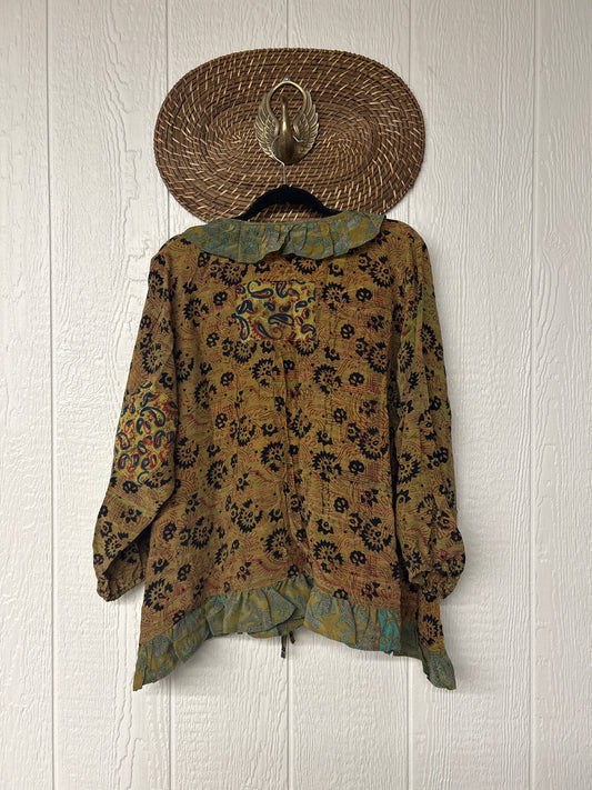 Crepe Sari Ruffle Daisy Blouse 0226 218