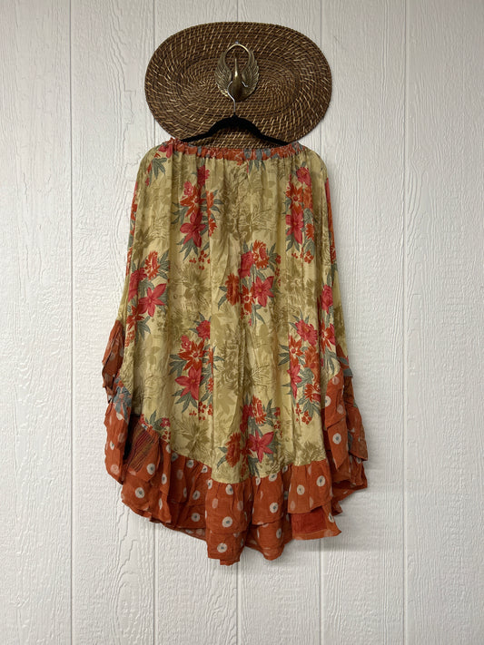 Crepe Wild Rose Skirt 1025 070