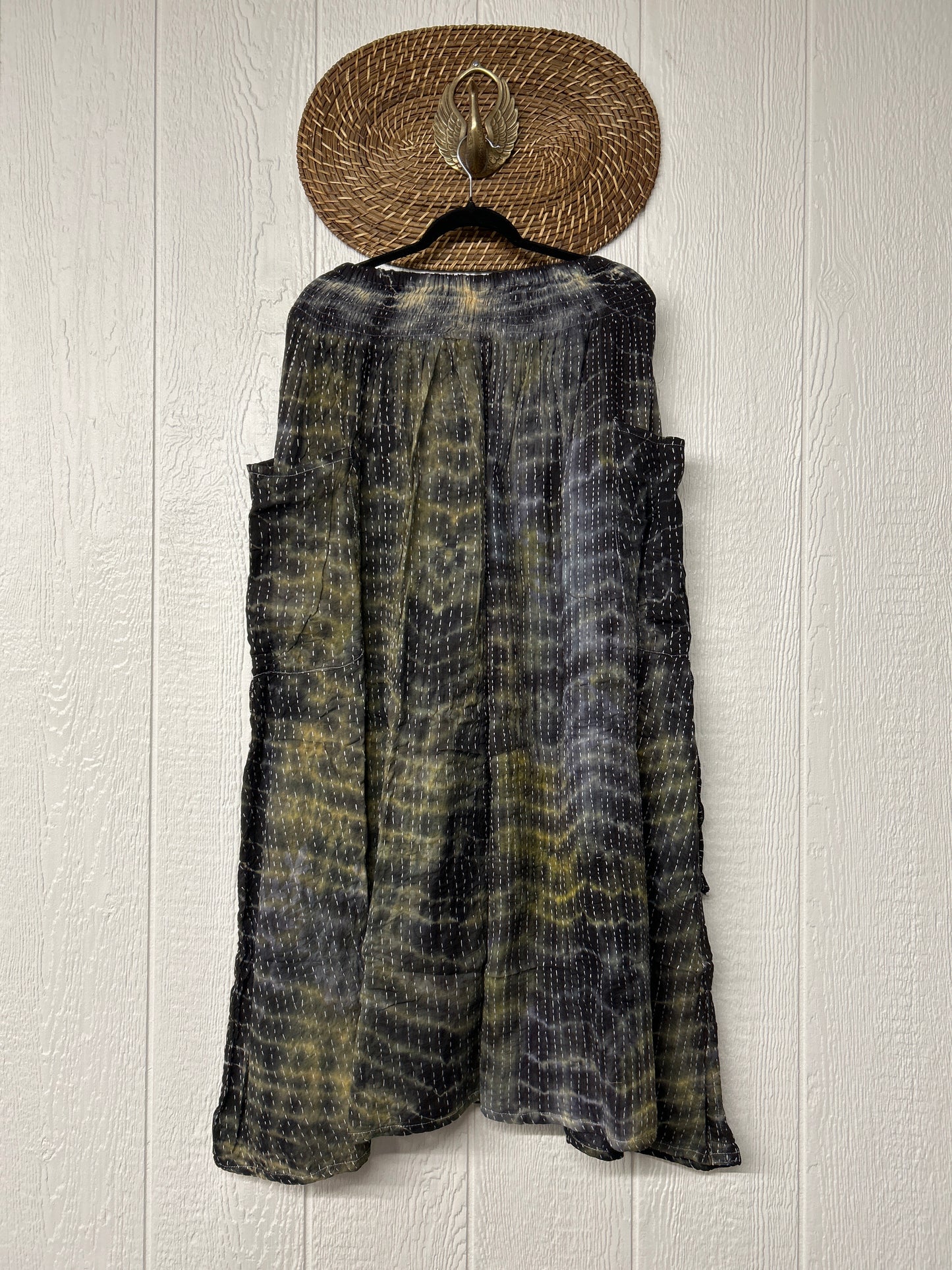 Pareo Kantha Butterfly Cargo Skirt 0526 015