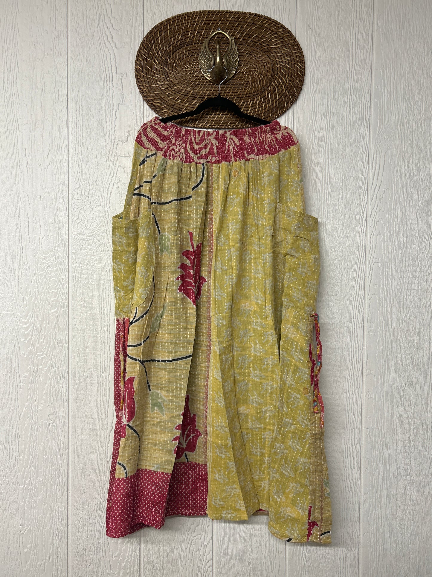 Pareo Kantha Butterfly Cargo Skirt 0426 014
