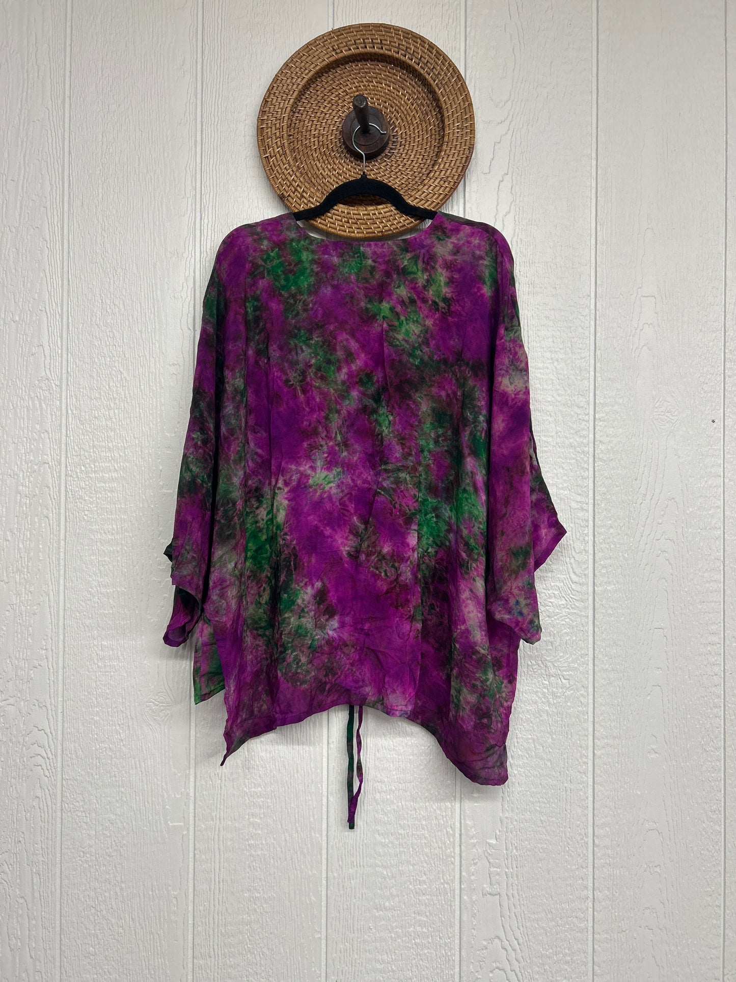 RETAIL Crepe Sari Hi Lo Butterfly Top 0726 106