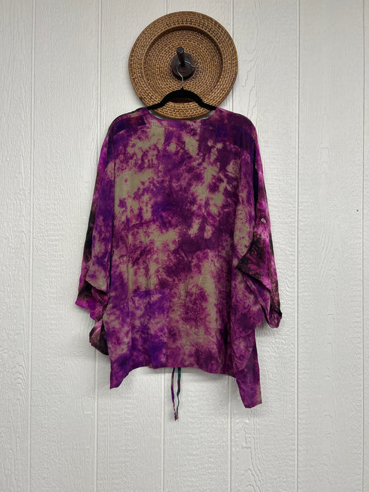 Crepe Sari Hi Lo Butterfly Top 0726 012