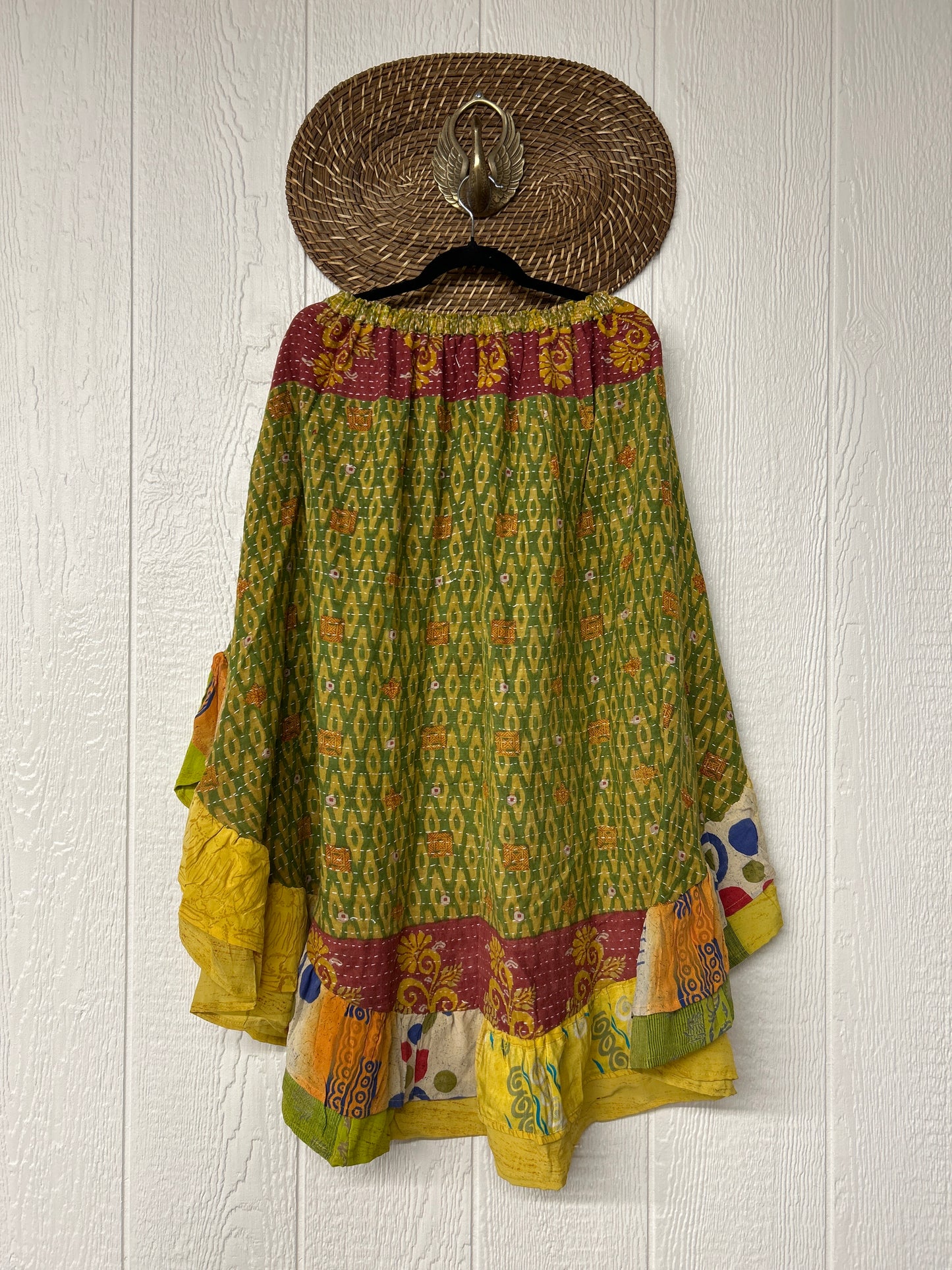 Pareo Kantha Wild Rose Skirt 0426 187