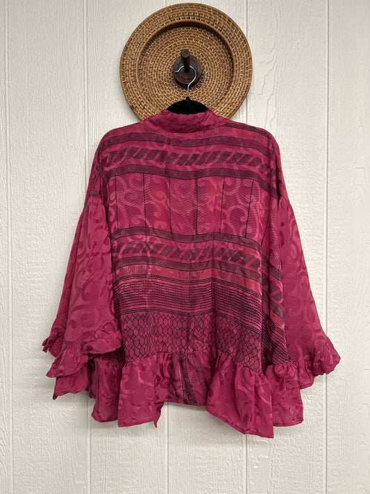 Crepe Sari Wild Rose Top 1225 029