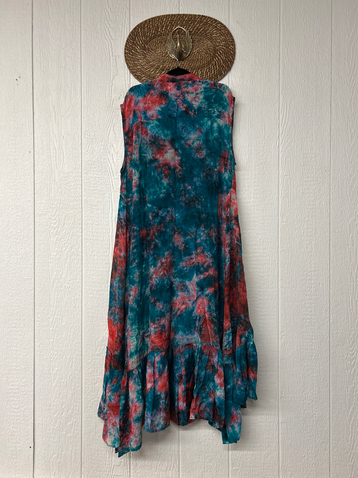 Crepe Sari Summer Dahlia Duster 0726 056