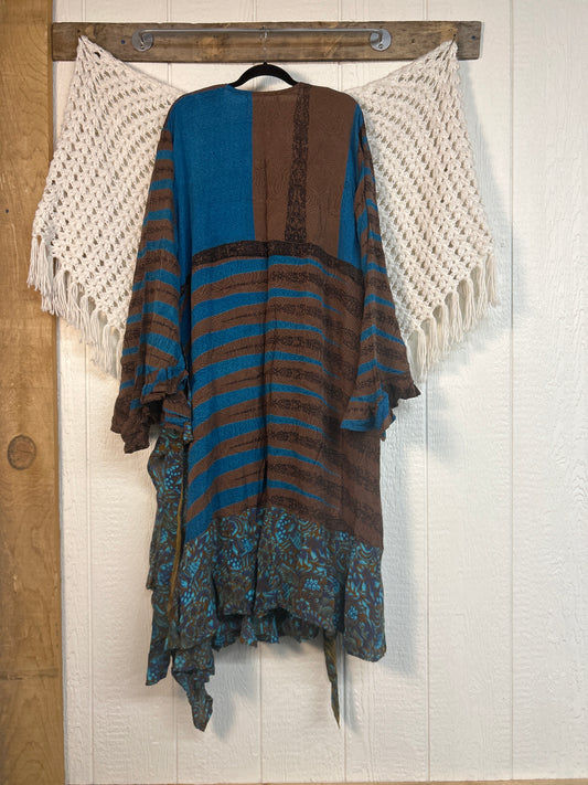 Crepe Sari Flourish Wrap Dress 0426 210