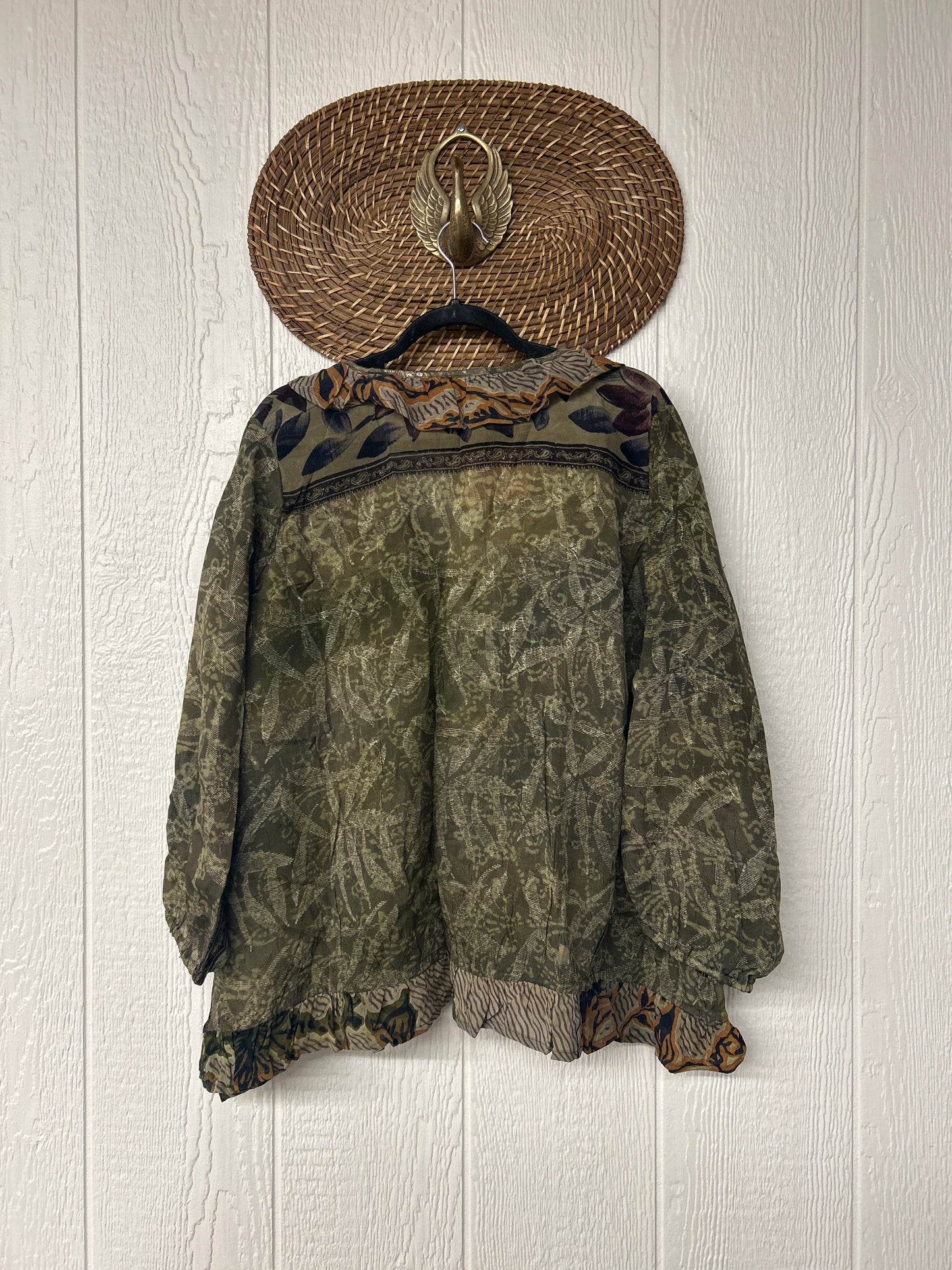 Crepe Sari Ruffle Daisy Blouse 0226 209