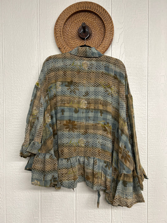 Crepe Sari Wild Rose Top 1225 100