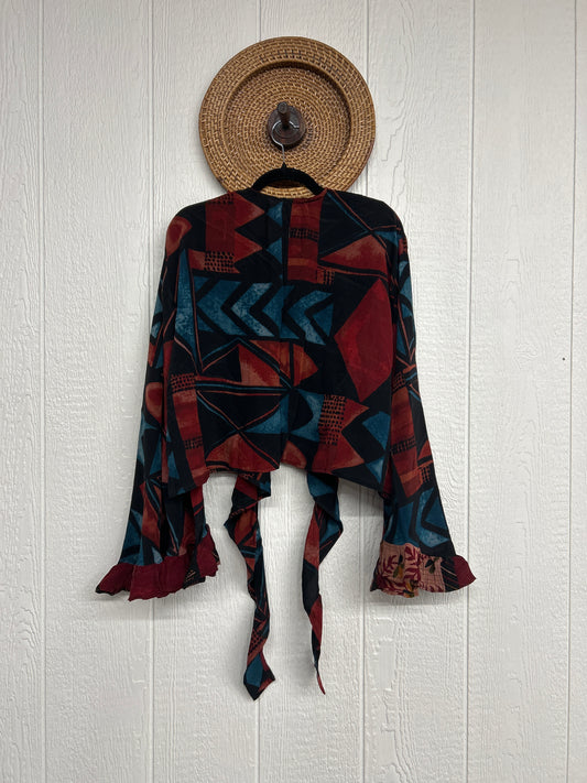 Crepe Sari Zeppelin Crop Shrug 0426 218