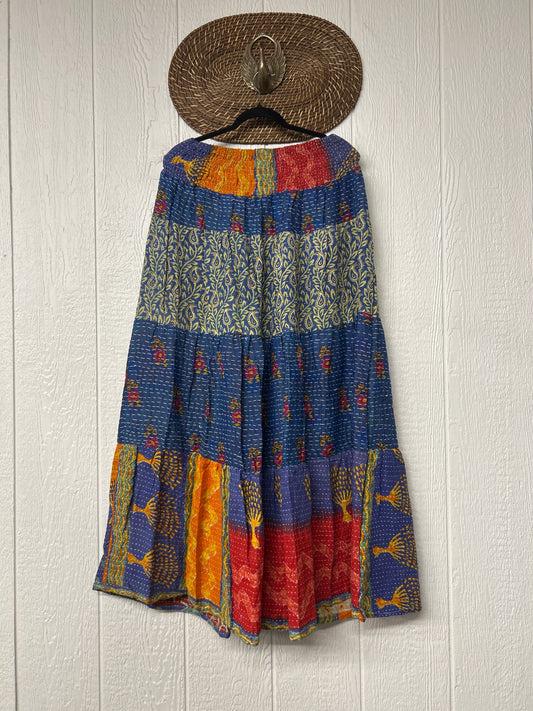 Pareo Kantha Lotus Maxi Skirt 0826 177