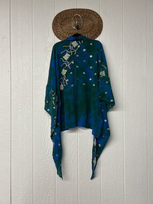 Crepe Sari Summer Nirvana Button Down 0626 038