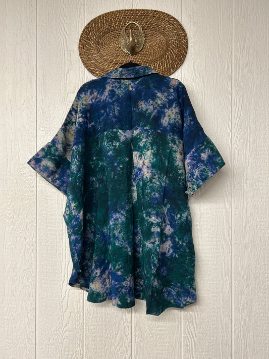 Crepe Sari Free To Be Button Down 0626 031