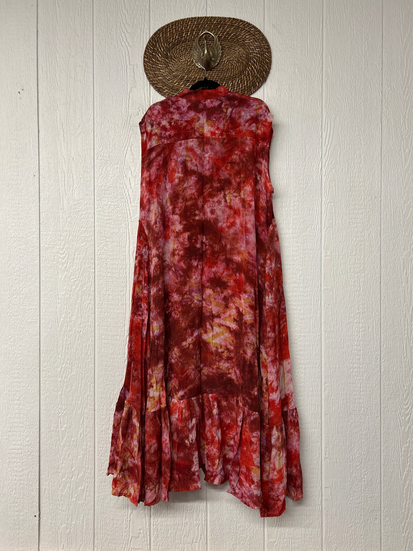 Crepe Sari Summer Dahlia Duster 0726 079