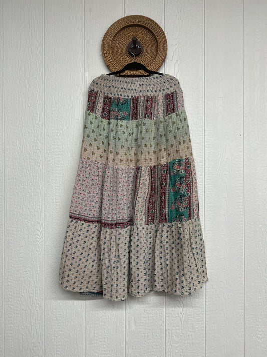 Pareo Kantha Lotus Maxi Skirt 0826 270