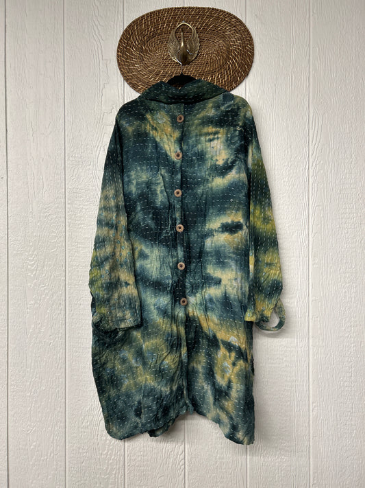Aura Edit Koverlet Button Down Trench Coat 1026 032