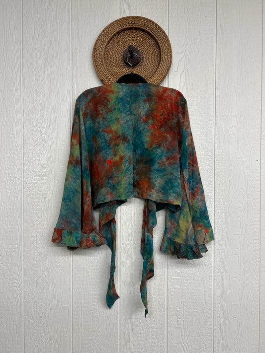 Crepe Sari Zeppelin Crop Shrug 0426 092