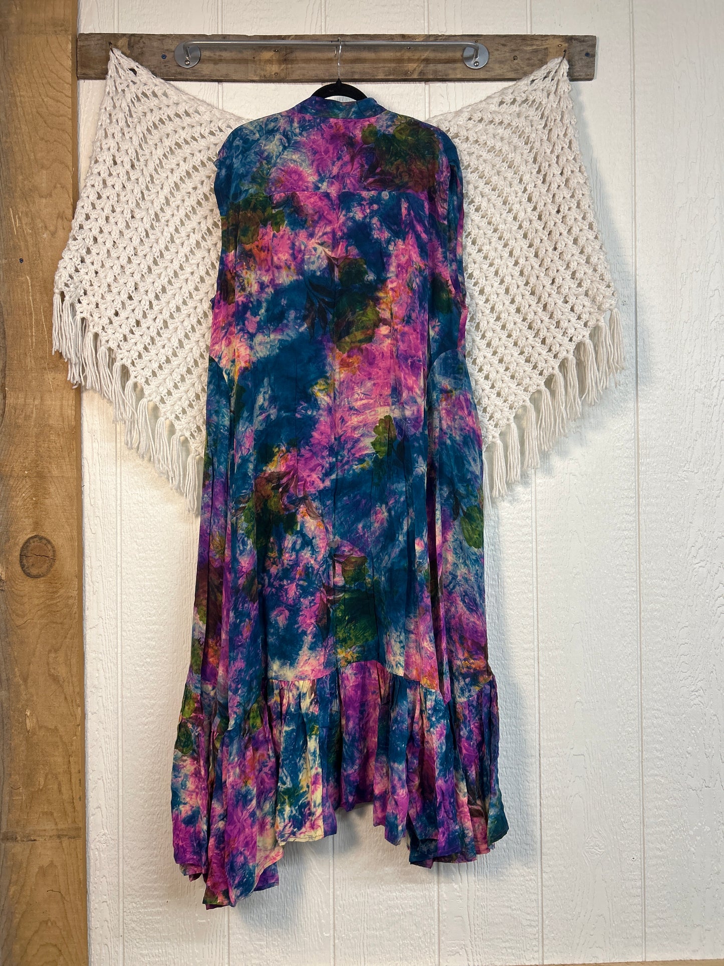 Crepe Sari Summer Dahlia Duster 0726 168