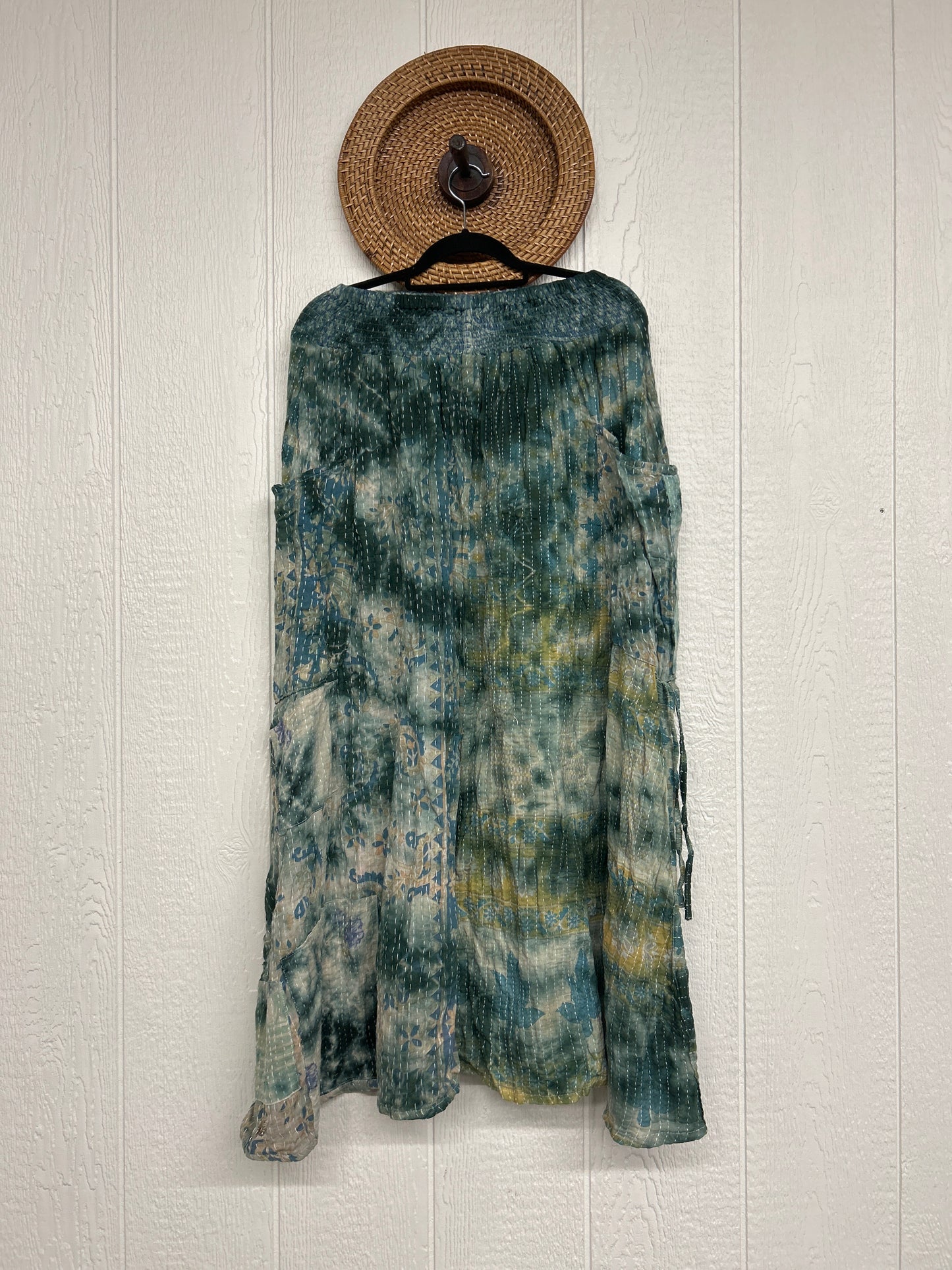 Aura Edit Pareo Kantha Butterfly Cargo Skirt 0726 004