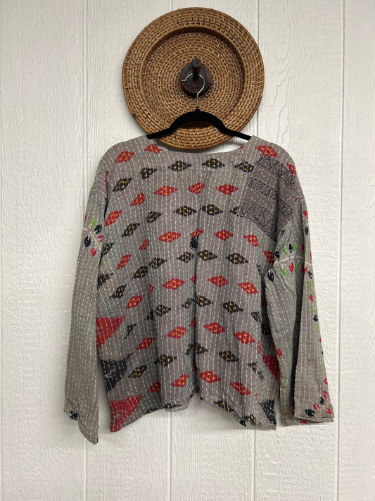 Pareo Kantha Wanderer Pocket Crop Top 0226 098