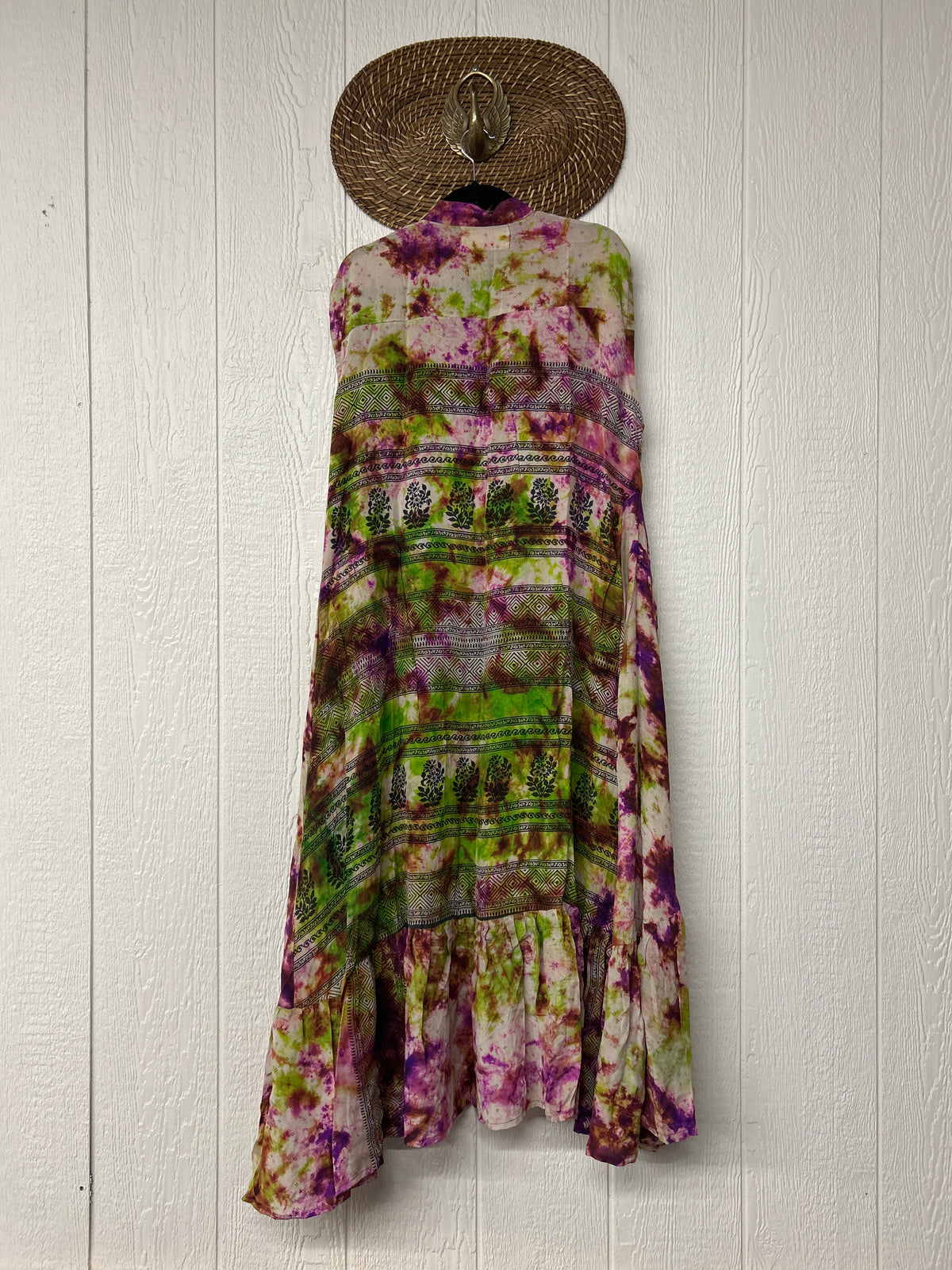 Crepe Sari Summer Dahlia Duster 0726 027