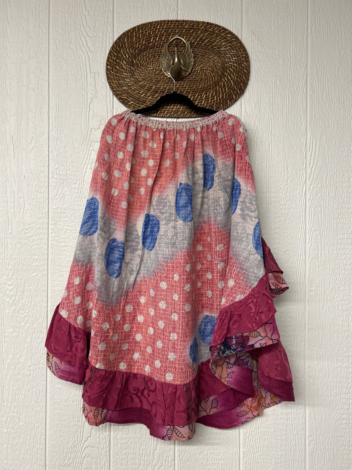 Pareo Kantha Wild Rose Skirt 0426 173