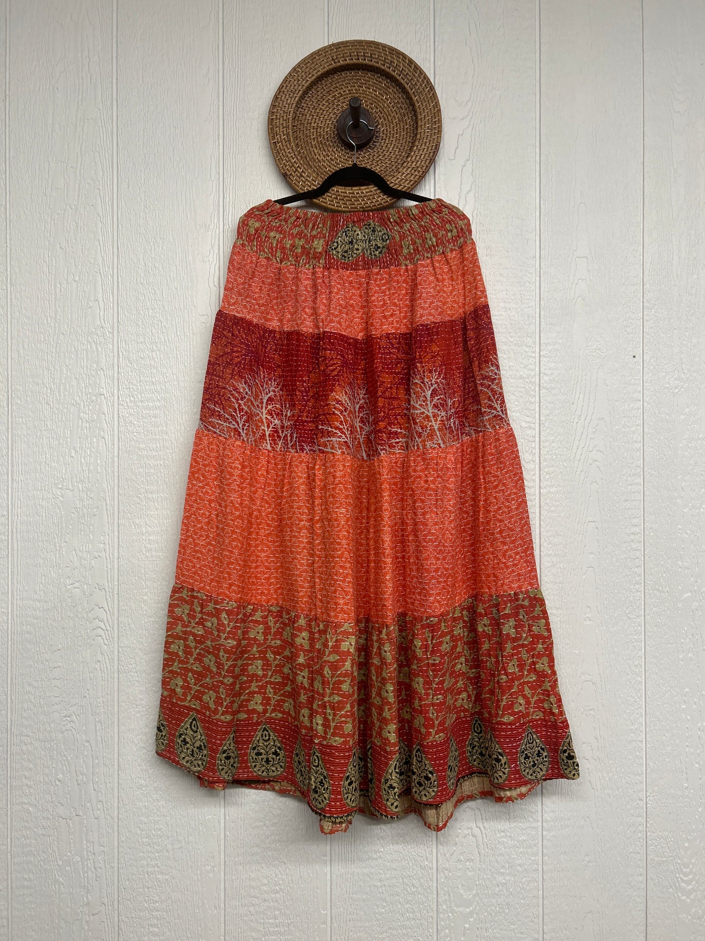 Pareo Kantha Lotus Maxi Skirt 0826 098