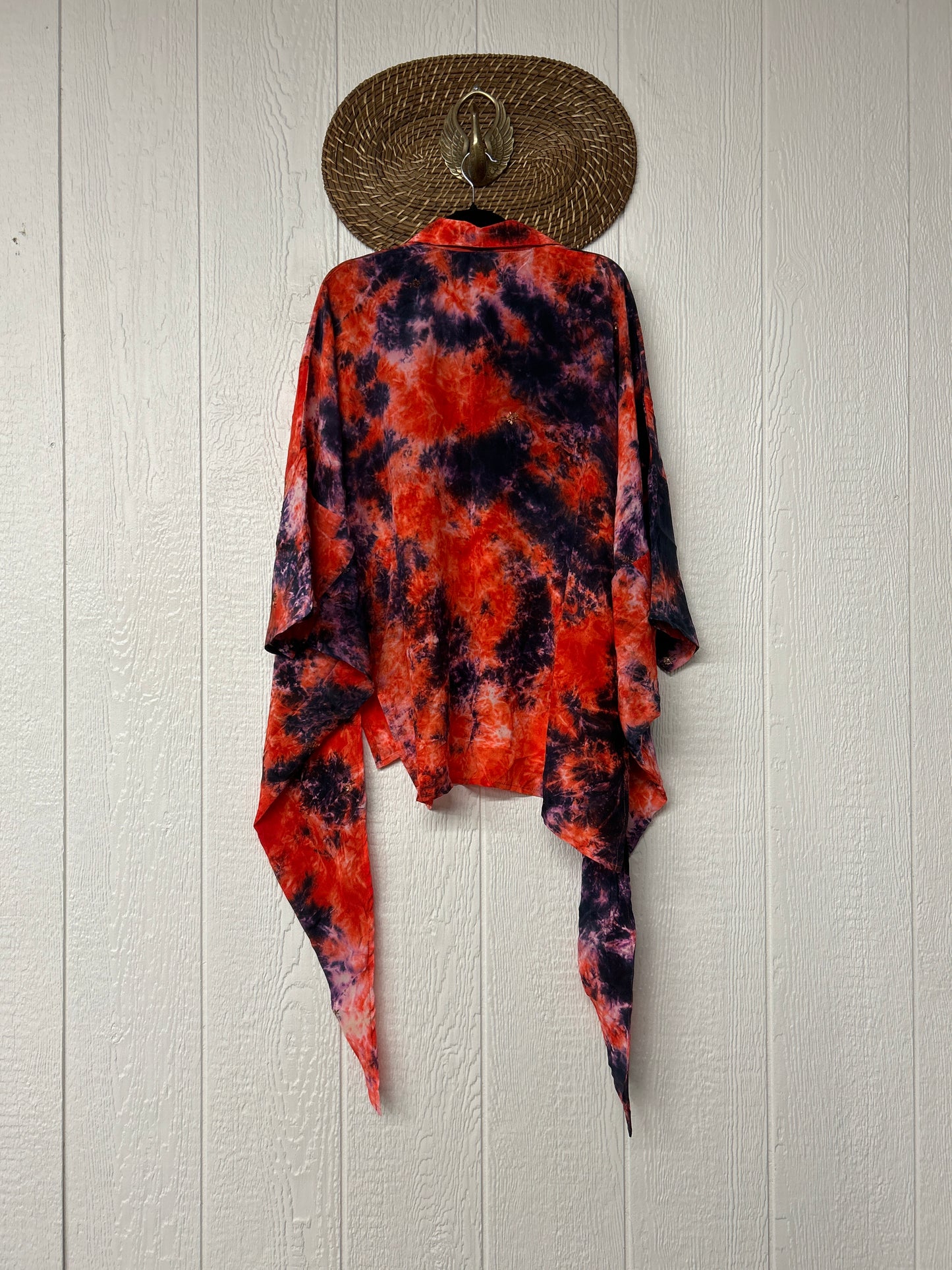 Crepe Sari Summer Nirvana Button Down 0626 195