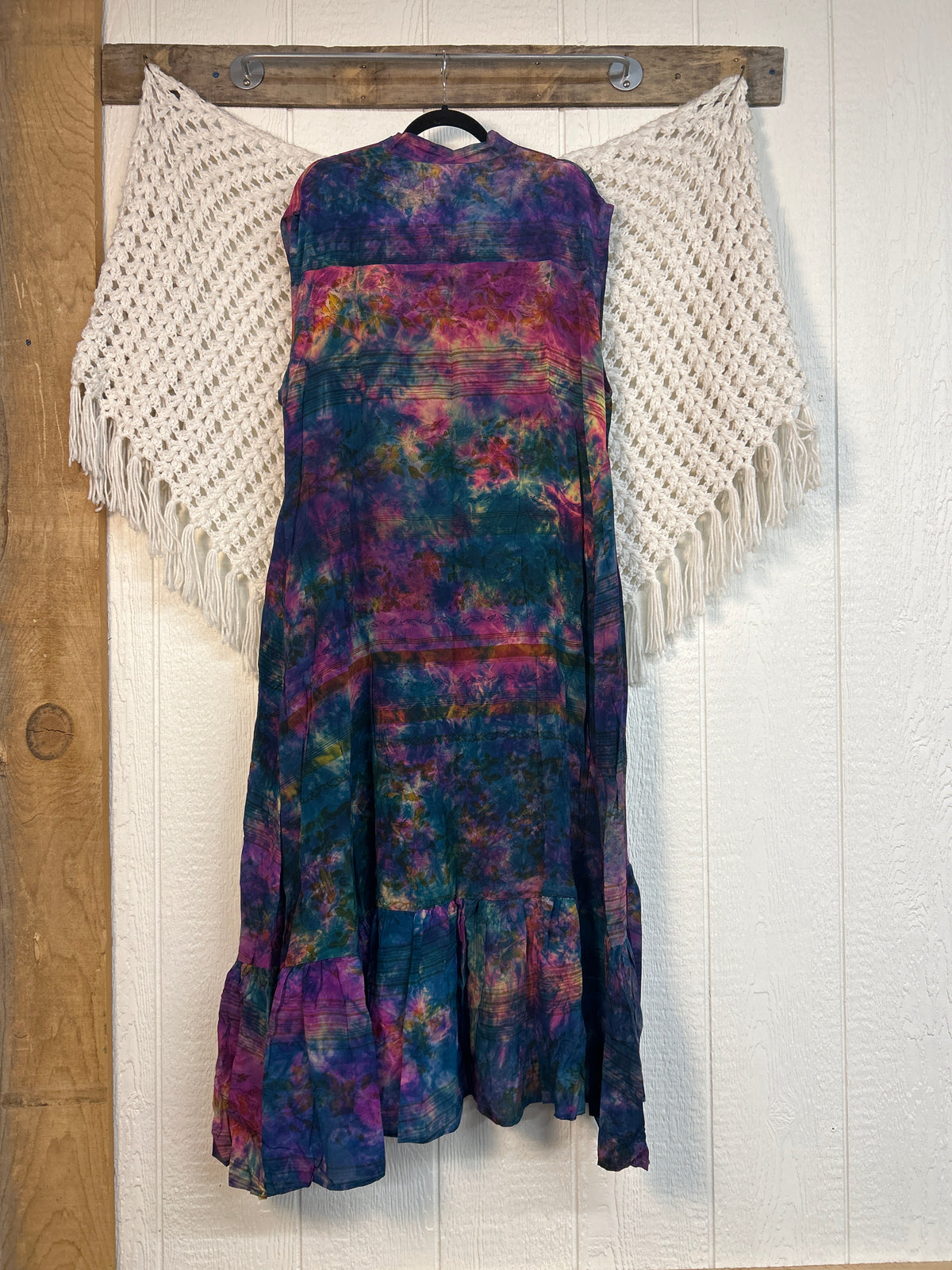 Crepe Sari Summer Dahlia Duster 0726 243