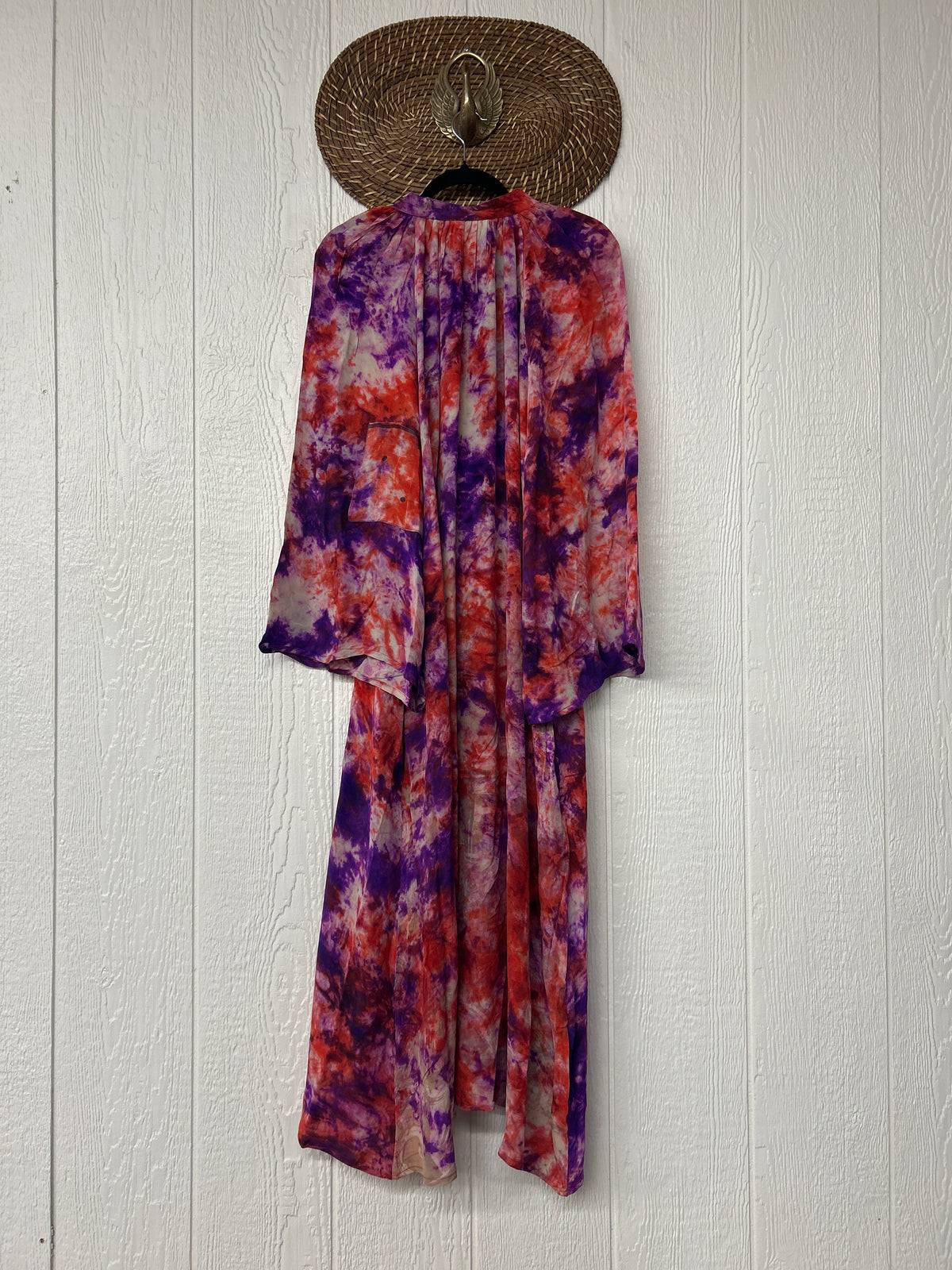 RETAIL Crepe Sari Woodstock Duster Dress 0226 099